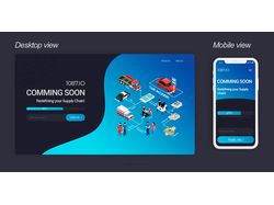 Дизайн страницы Comming Soon