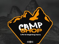 Логотипы в стиле ретро для магазина Camp Shop