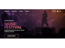 Верстка сайта Музыкального фестиваля