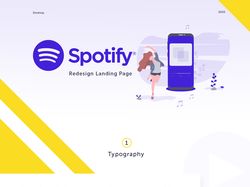 Redesign LANDING PAGE for Spotify