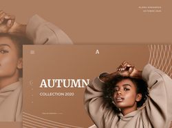 Концепт главной страницы Осенней коллекции одежды