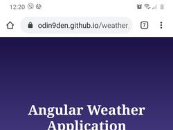 Angular приложение для прогноза погоды