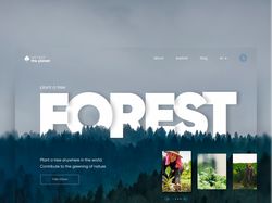 Главный экран сайта по посадке деревьев