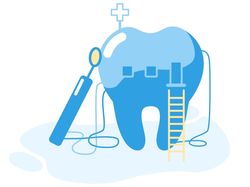 Векторные иллюстрации для сайта стоматологии