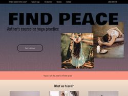 Сайт для курса по йоге