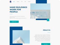 Дизайн landing page "Make buildings for work"
