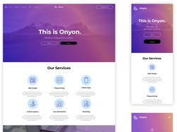 Дизайн сайта "Onyon" - развитие вашего бизнеса.