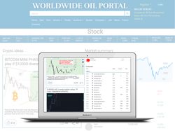 Дизайн внутренней страницы Worldwide oil portal