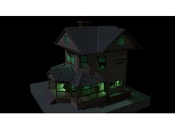 Low poly haunted house