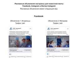 Таргетинг для строительной компании FB и Instagram
