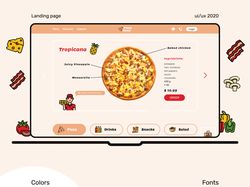 Pizza Rond. Landing page
