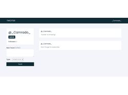 Небольшое веб-приложение на подобии твиттера