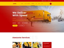 Верстка сайта Delivery компании "DHL"