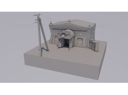 Low Poly модель магазина разливных напитков