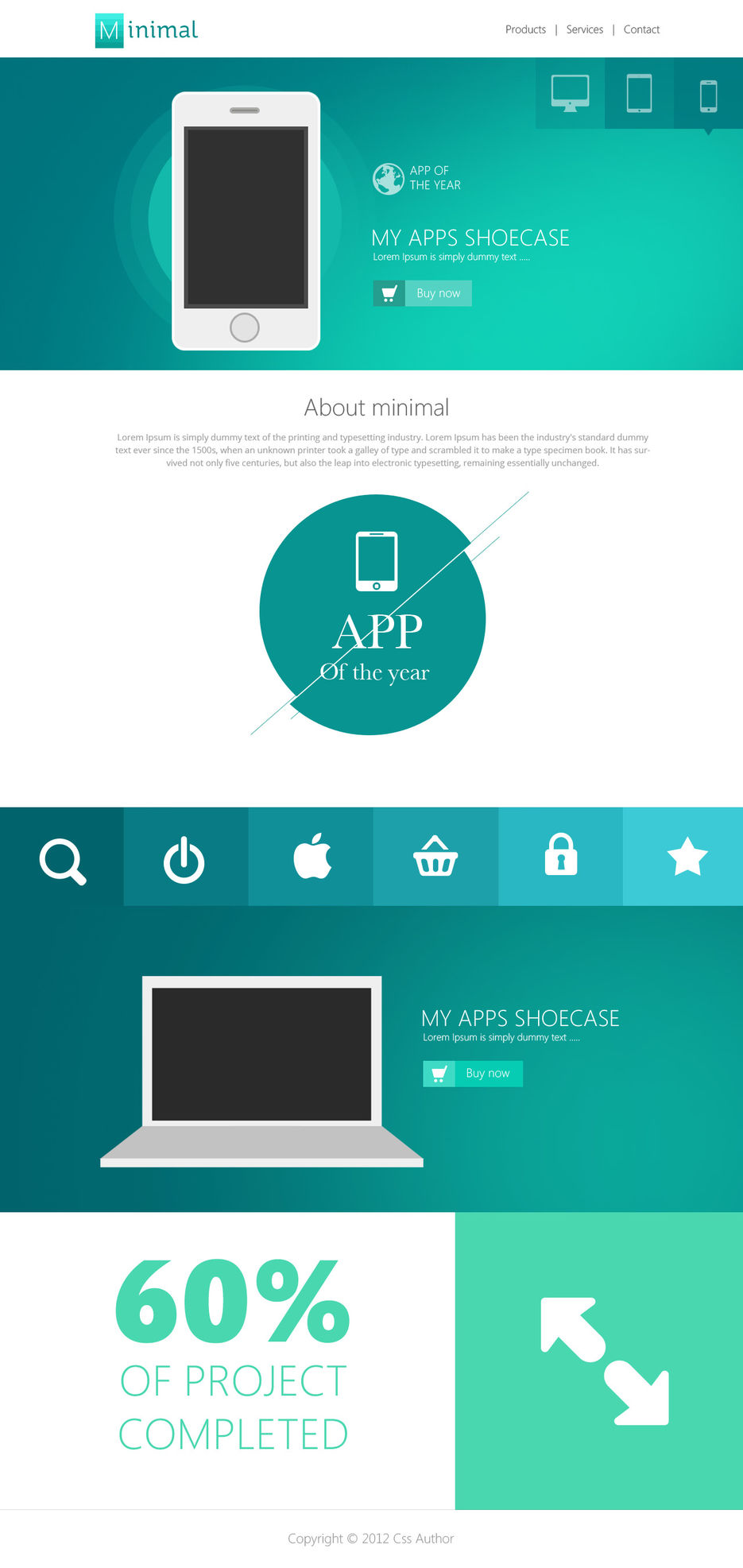 Flat Style Website Template PSD for Free Download - cssauthor.com.jpg