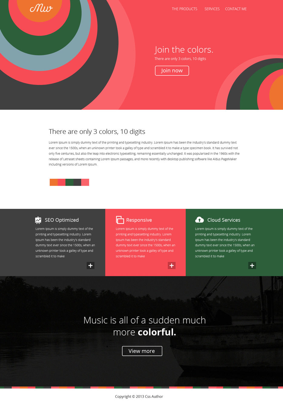 Flat Style Web Template PSD - cssauthor.com.jpg