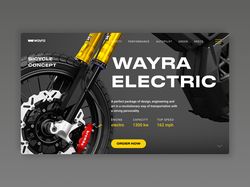 Дизайн сайта продажи мотоциклов Wayra Electric