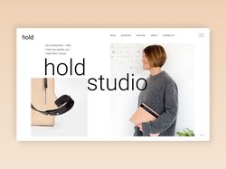 Концепт главной страницы мастерской Hold Studio