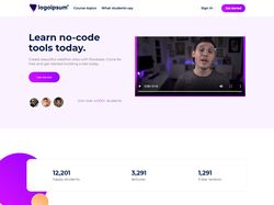 Верстка платформы обучения "logoipsum"