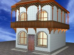 Дизайн фасада грузинского кафе