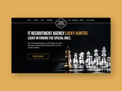 Lucky Hunter – Website UI & UX Design