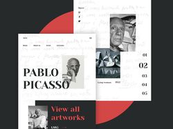 Дизайн для онлайн галереи Пабло Пикассо