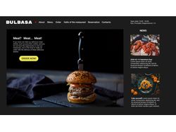 Дизайн сайта ресторана в темных тонах