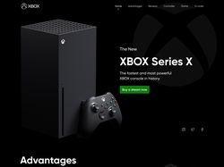 Дизайн лендинга для заказа Xbox X