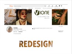 Редизайн аккаунта Etsy и каталога для ViOne