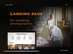 Landing page for wedding photographer