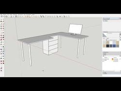 3D Модель стола по чертежам(размерам).