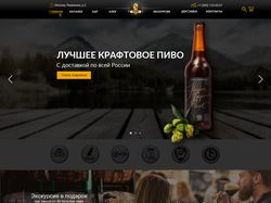 Дизайн главной страницы магазина крафтового пива