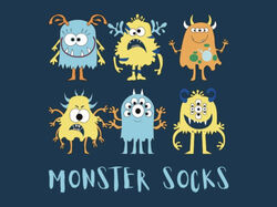Дизайн упаковки для носков «Monster Socks”