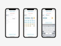 Экранная клавиатура для номера ТС в iOS