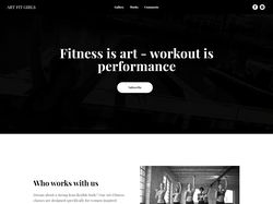 Дизайн сайта для ART FIT GIRLS