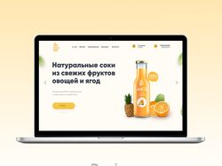 Дизайн сайта компании по производству соков