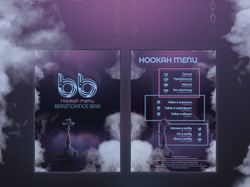 Cyberpunk Hookah menu.