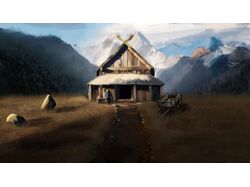 Digital Art - Дом в горах