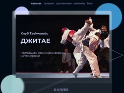 Дизайн сайта для клуба Taekwondo