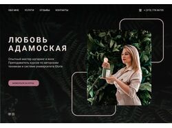 Landing page (первый экран сайта)