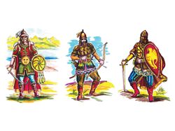 Средневековые воины. Скетчи, созданные маркерами