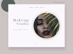 makeup studio - landing page