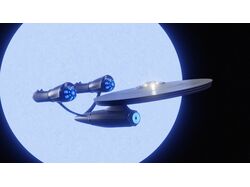 Рендер звездолёта Enterprise (Star Trek)