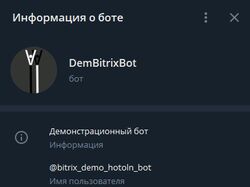 Telegram Бот @bitrix_demo_hotoln_bot