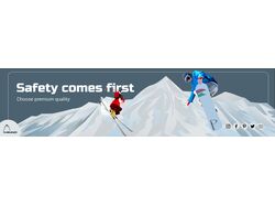 Winter sport banner
