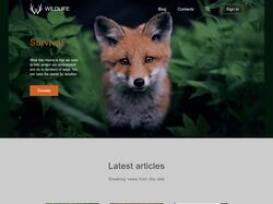 Landing Page Wildlife