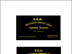 Визитки EGA