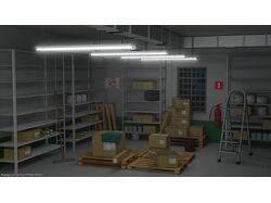 Склад - 3D иллюстрация.