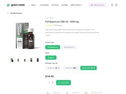 CBD Oil Product page