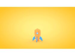 Rocket flight around the Earth Low Poly animation
